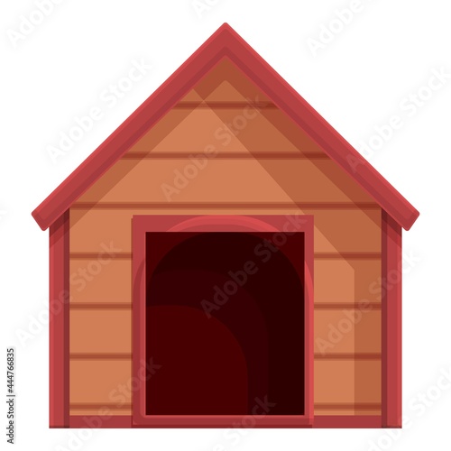 Accessory doghouse icon cartoon vector. Dog pet kennel. Puppy wooden home