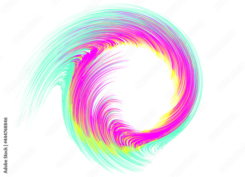 Abstract colored circle drawn by a brush. Design element. Modern color vector background Abstract colored circle drawn by a brush. Design element. Modern color vector background