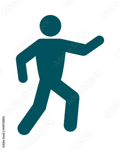 pictogram man walking