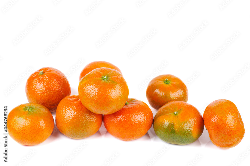 Pile of ripe juicy orane (clemetine ) isolated on a white background Pile of ripe juicy orane (clemetine ) isolated on a white background