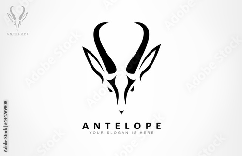 antelope logo vector. animal design.