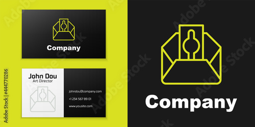 Logotype line Donate or pay your zakat as muslim obligatory icon isolated on black background. Muslim charity or alms in ramadan kareem before eid al-fir. Logo design template element. Vector