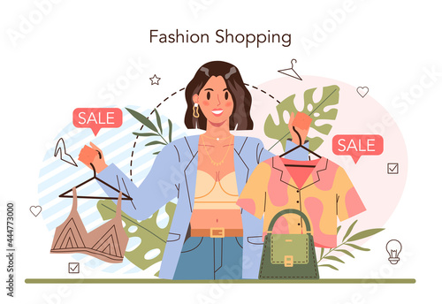 Fashion stylist concept. Modern, creative job, professional fashion
