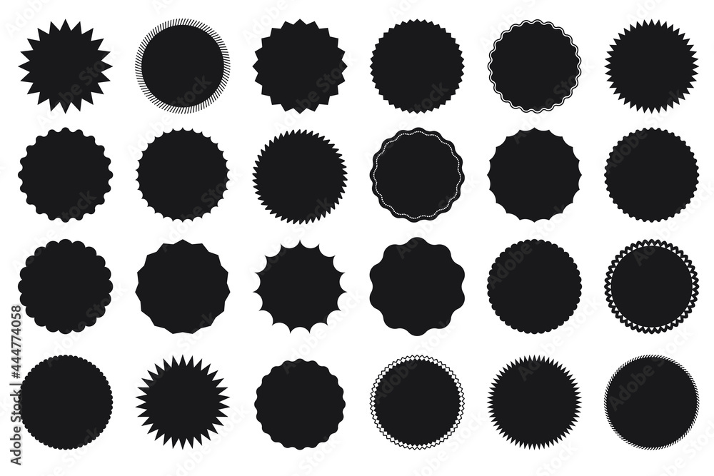 Sticker promo sales or discount set. Label icon sticker. Badge vector black collection. Sticker promo sales or discount set. Label icon sticker. Badge vector black collection.