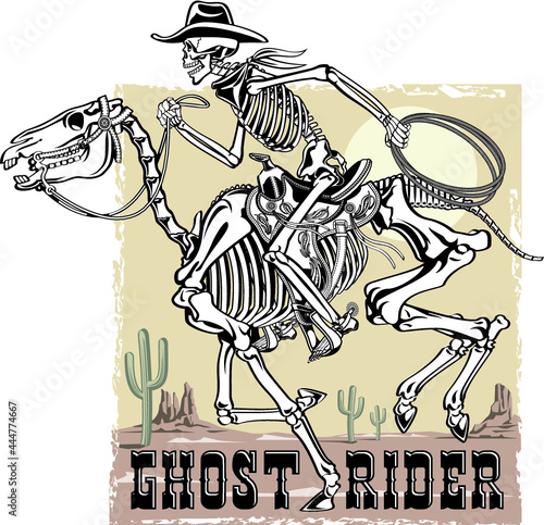 wild west cowboy skeleton