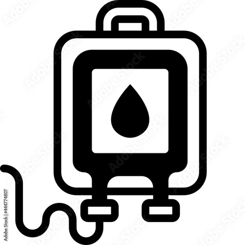 blood donation solid line icon