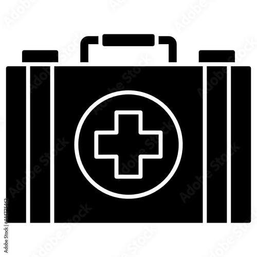 first aid kit solid icon