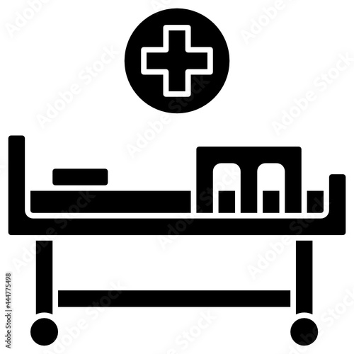 hospital bed solid icon
