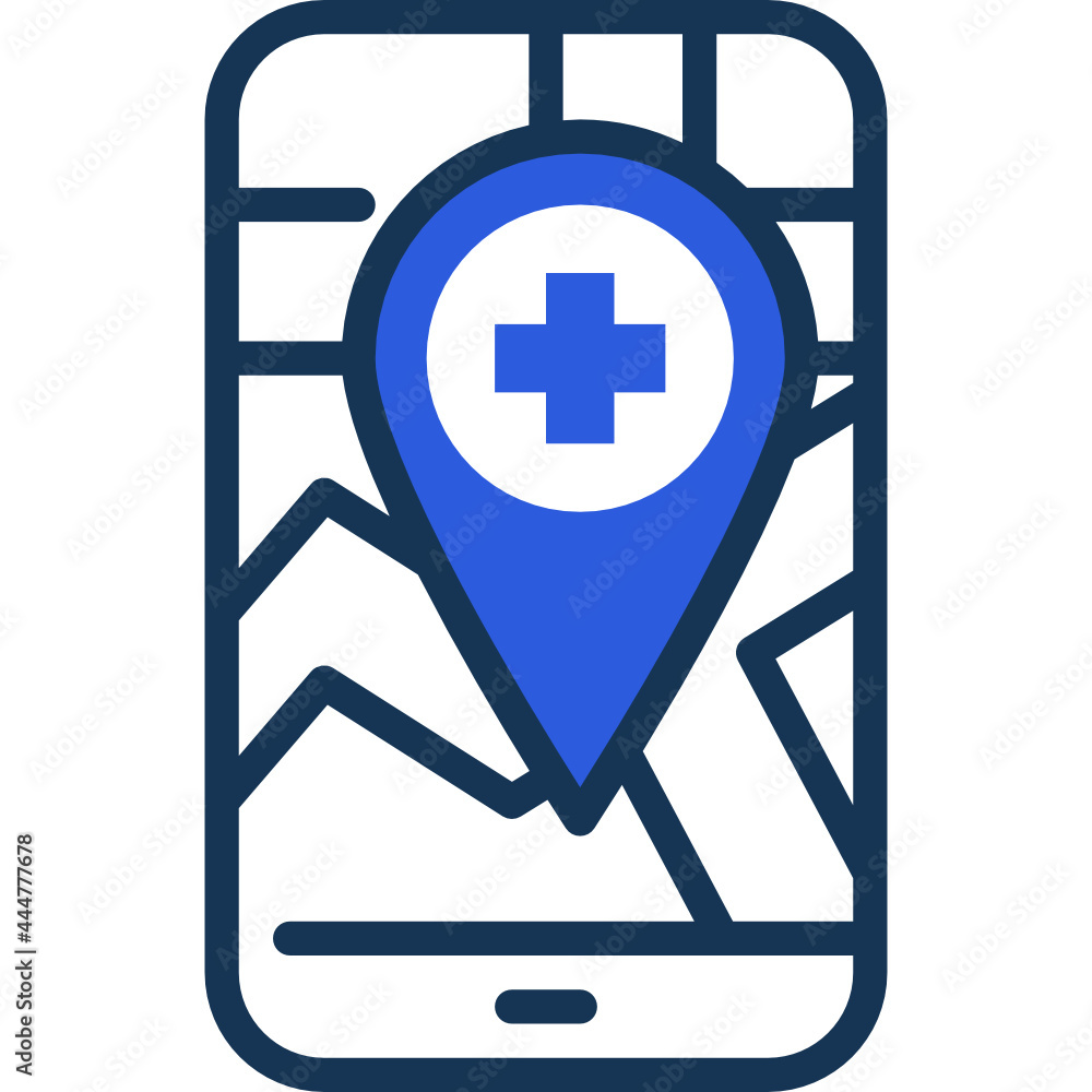 Fototapeta premium location one color icon