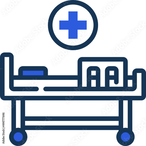 hospital bed one color icon
