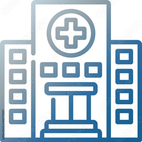 hospital gradient icon