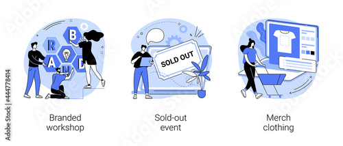 Marketing promo event abstract concept vector illustrations.
