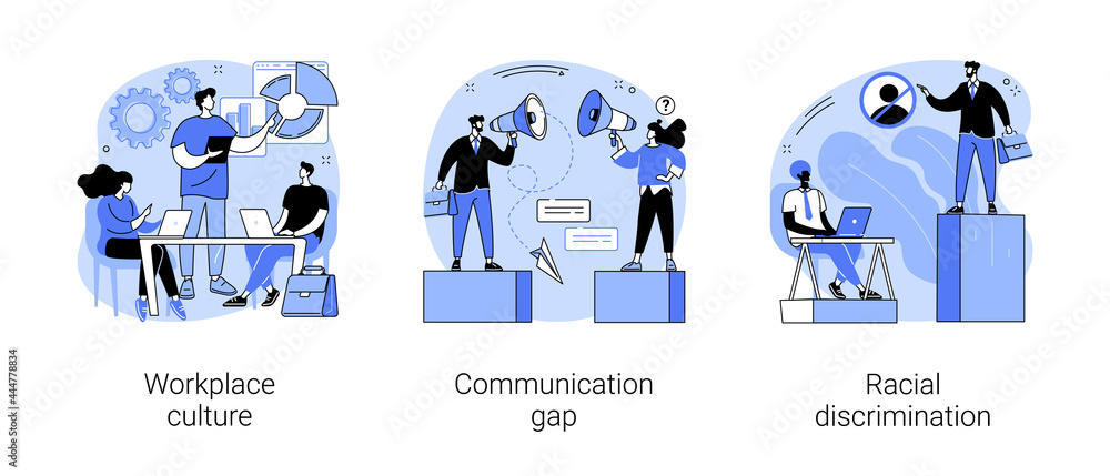 Corporate culture abstract concept vector illustrations.