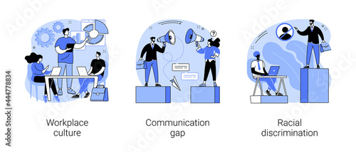 Corporate culture abstract concept vector illustrations.