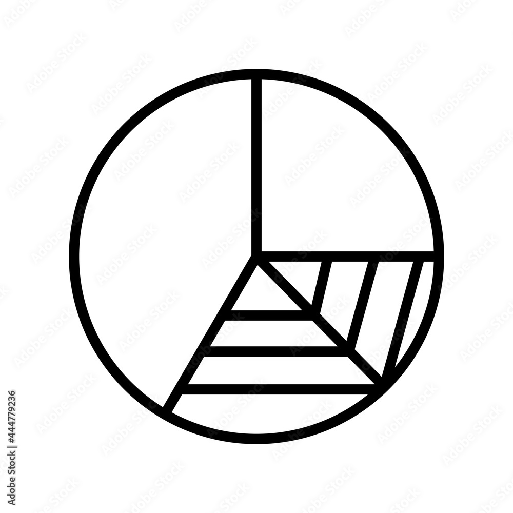Piechart Linear Vector Icon Design Piechart Linear Vector Icon Design