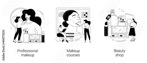 Beauty salon abstract concept vector illustrations.