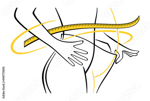 Weight loss - woman putting her previous pants