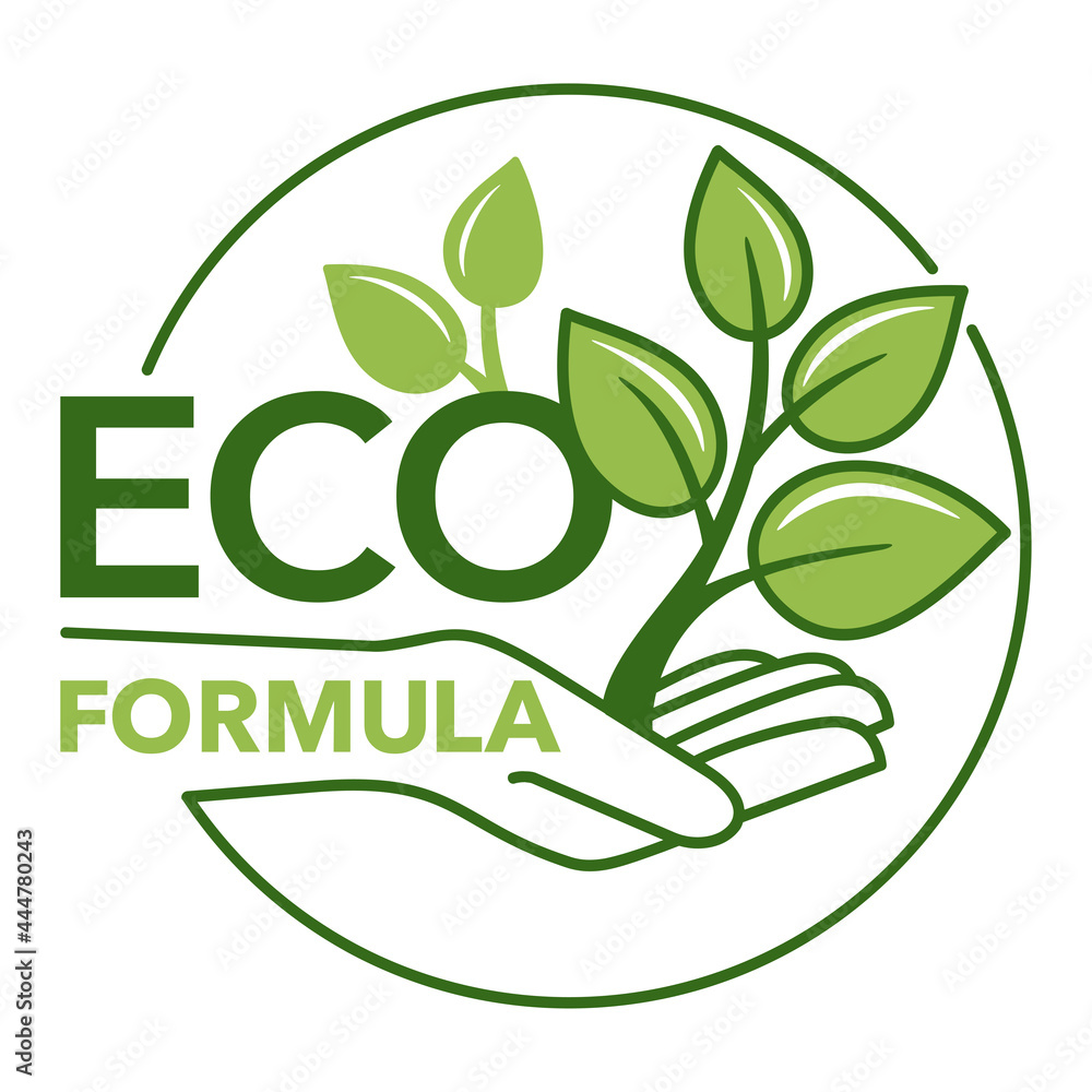 Eco formula eco-friendly emblem Eco formula eco-friendly emblem