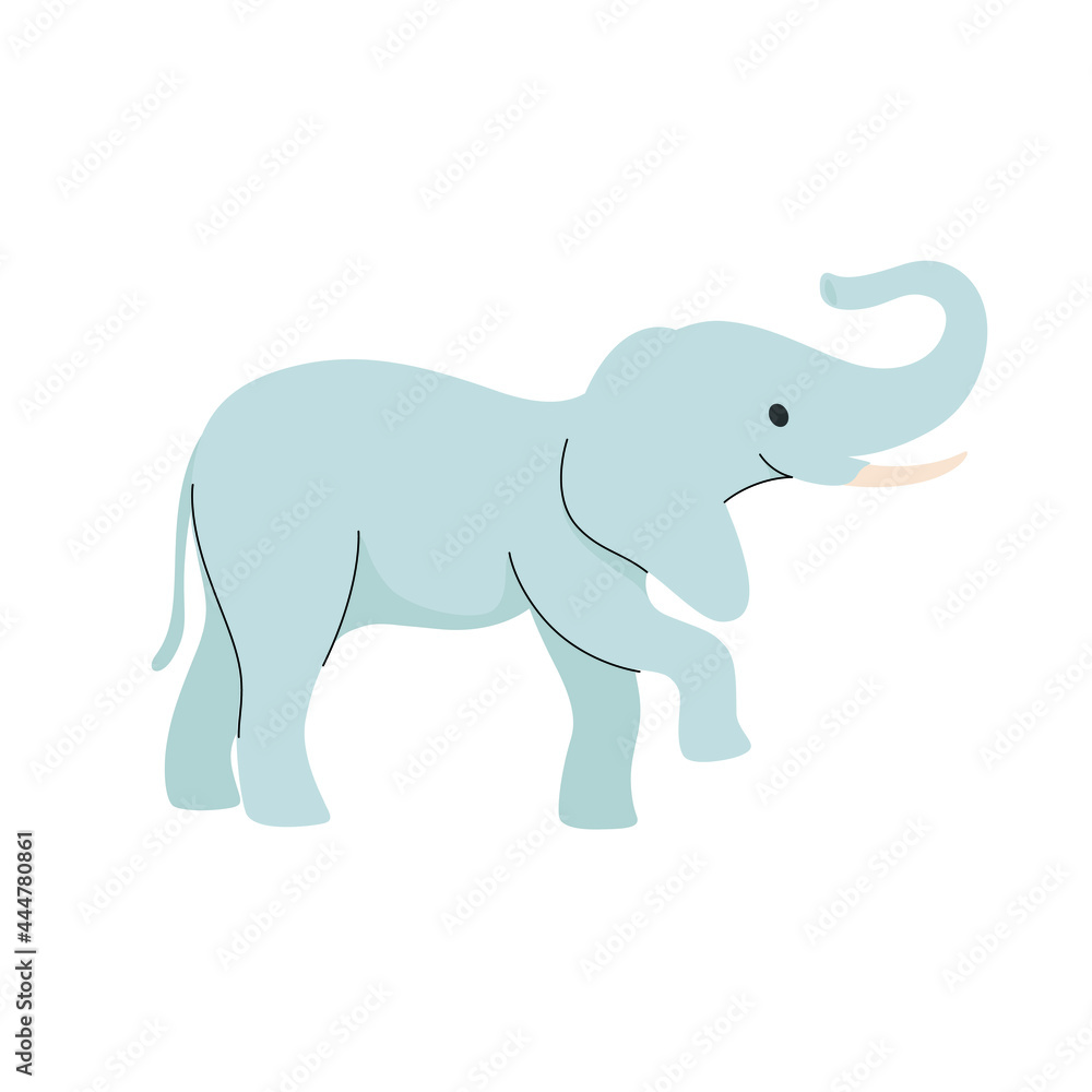 Cartoon elephant - cute character for children. Vector illustration in cartoon style. Cartoon elephant - cute character for children. Vector illustration in cartoon style.