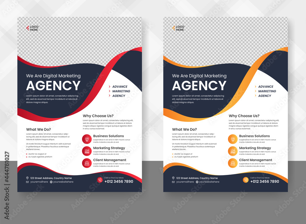 Corporate business flyer template design set and Flyer poster and ...