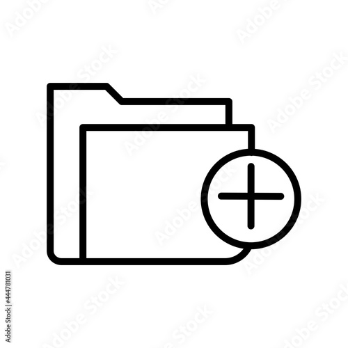 Folder Linear Vector Icon Design