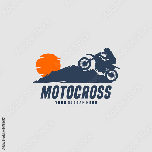 vector of motocross logo design