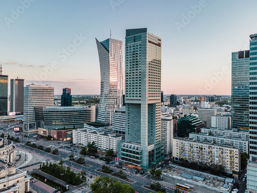 Warszawa - Centrum miasta z lotu ptaka