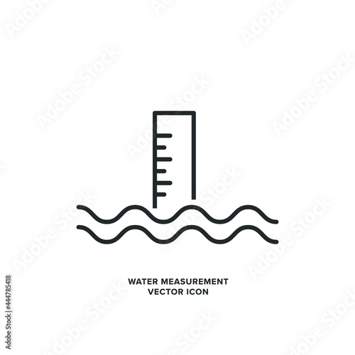 Water Measurement and Level Vector Icon. Illustrator EPS.