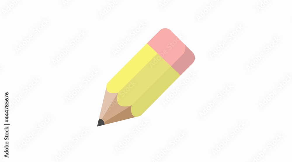 Pencil Icon. Vector isolated editable flat illustration of a pencil Pencil Icon. Vector isolated editable flat illustration of a pencil
