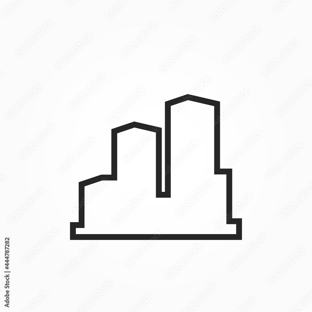 city line icon. architecture, skyscraper, and urban building symbol. isolated vector image city line icon. architecture, skyscraper, and urban building symbol. isolated vector image