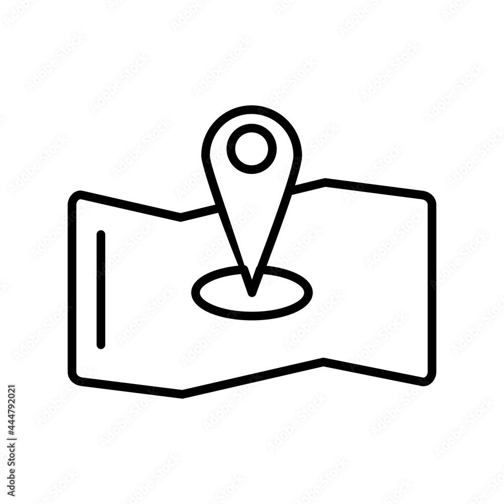 Map Linear Vector Icon Design Map Linear Vector Icon Design
