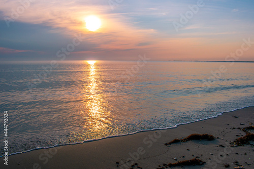 Background Image for Sale Ad or Vacation - Sunrise Over the Atlantic - Lewes Beach Delaware photo