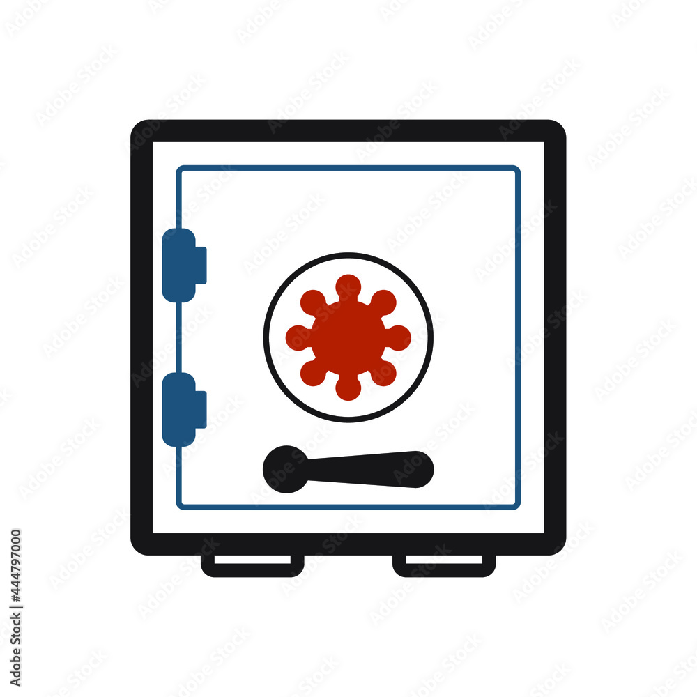 Bank vault icons symbol vector elements for infographic web Bank vault icons symbol vector elements for infographic web