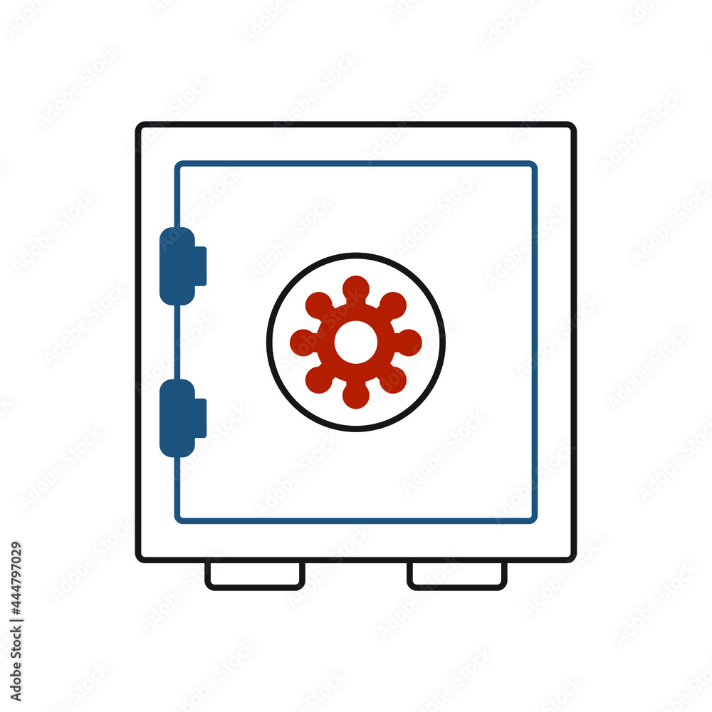 Bank vault icons symbol vector elements for infographic web Bank vault icons symbol vector elements for infographic web