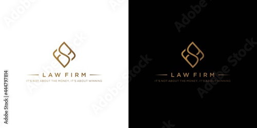 elegant and professional FF logo design for law firm