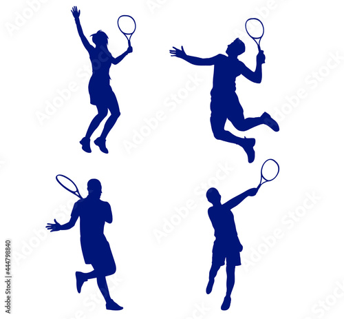sets Tennis sport design 2020 games abstract vector illustration symbols signs icons