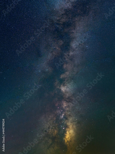 Panorama milky way galaxy with stars and space dust in the universe © byrdyak