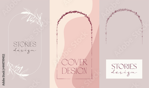 Template for social media stories, vector