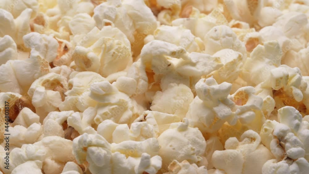Closeup of a popcorn heap rotating. Closeup of a popcorn heap rotating.