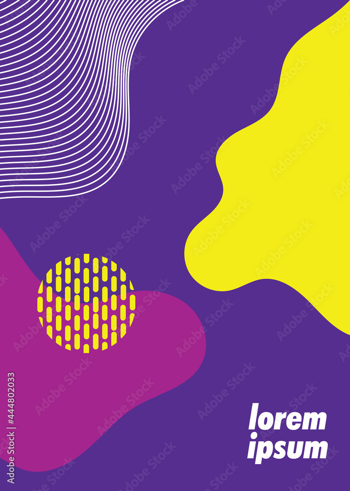 Colorful fluid shapes line wave, template for Brochure, cover, poster with trendy modern style design template. Vector eps10