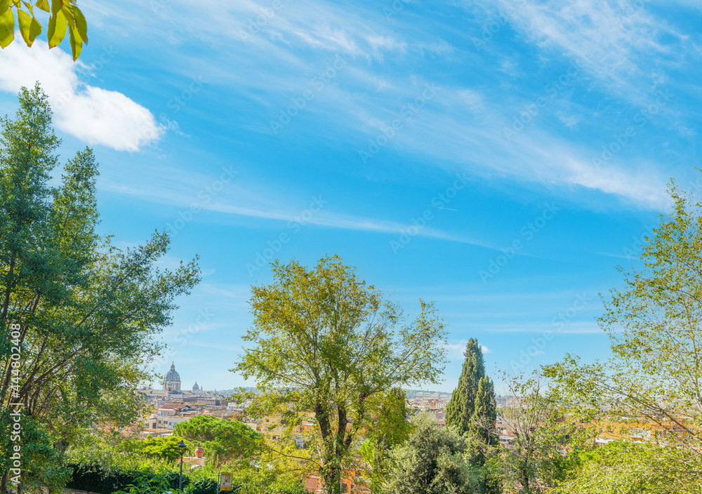 Obraz premium Rome seen from Pincio Terrace on a sunny day in autumn