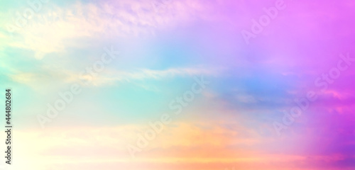 Background with gradient sky in evening clouds © alexkich