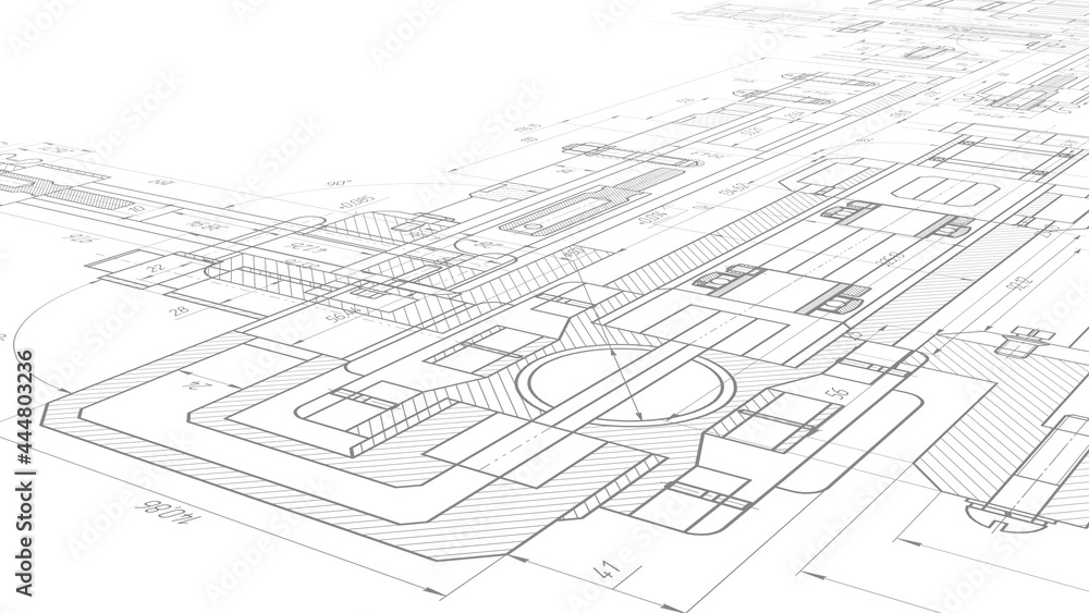 Mechanical Engineering drawing .Technical drawing background . Technology Banner.3d illustration. Mechanical Engineering drawing .Technical drawing background . Technology Banner.3d illustration.