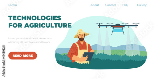 Smart farming, precision farming concept