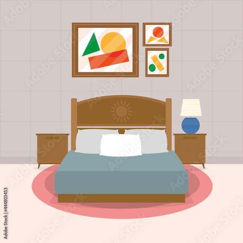 comfy bedroom illustration