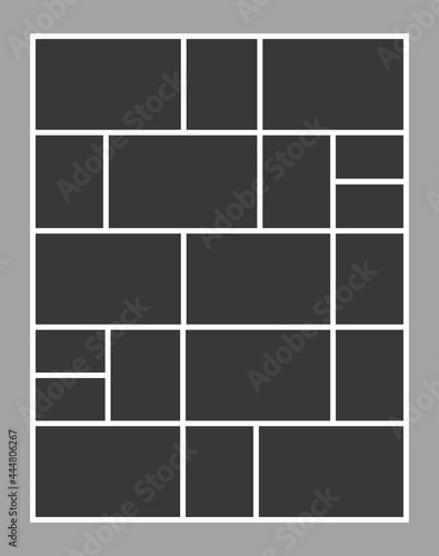 blank college frame photo part or picture.  Vector photo frame mockup. photo frame collage background picture. Vector illustration. photo college. frame. picture college.