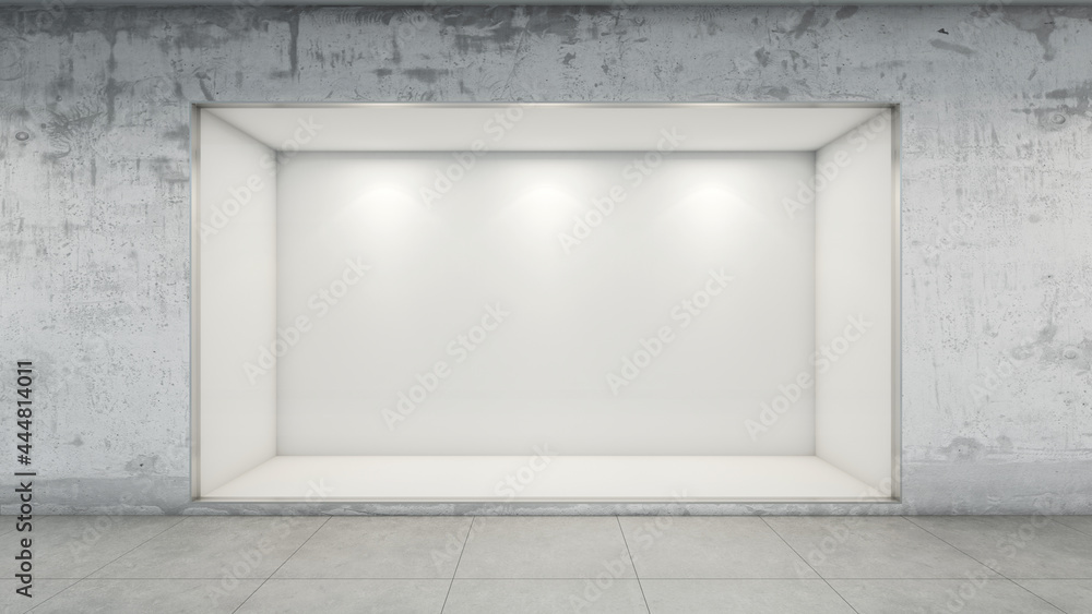 Department store showcase -3D render