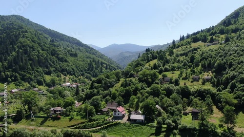 Wallpaper Mural Small European town in the mountains Torontodigital.ca