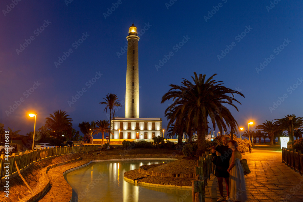 Fototapeta premium Maspalomas Lighthouse in Gran Canary, Spain