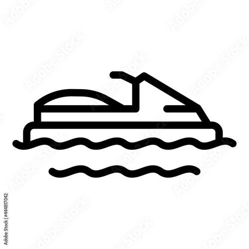 Jet ski icon outline vector. Water scooter. Sea jet ski